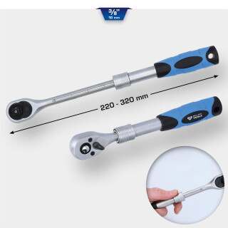 3/8" Teleskop-Umschaltknarre (220 - 320 mm) - Brilliant Tools BT021996