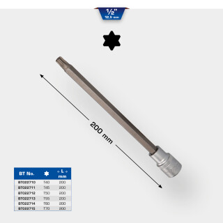 1/2" Torx-Bit-Stecknuss, 200 mm lang, T40 - Brilliant Tools BT022710