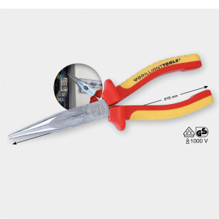 VDE Flachrundzange, 208 mm - Brilliant Tools BT068012