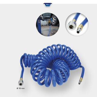 Druckluft-Spiralschlauch Ø 10 mm, 10 m - Brilliant Tools BT160035