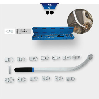 Keilriemen und Spannrollen-Schlüssel-Satz, 15-tlg - Brilliant Tools BT571060