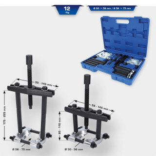 Abzieher-Satz für Kugellager mit Trennmesser, 12-tlg - Brilliant Tools BT631100