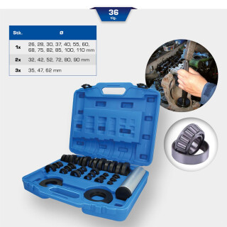 Lager-Eintreib-Satz, Nylon, 36-tlg - Brilliant Tools BT671750