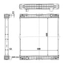 Kühler, ohne Rahmen passend für MERCEDES CITARO O530 98- NRF 509713