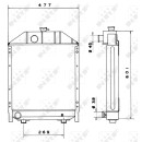 Kühler Alu gelötet passend für MASSEY FERGUSON LANDINI  - NRF 52208