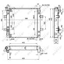 Kühler Alu gelötet passend für NISSAN FORKLIFT D02 COPPER  - NRF 52241