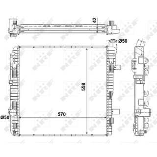 Kühler Alu gelötet passend für MERCEDES VARIO 96-  - NRF 53892