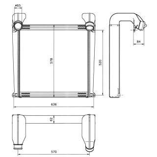 Ladeluftkühler passend für STEYR  - NRF 30104