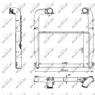 Ladeluftkühler passend für SCANIA P,G,R,T-series  - NRF 30223