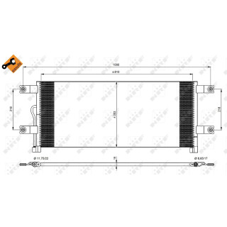 Kondensator passend für MERCEDES Actros MP4 small cabin 11-  - NRF 350074