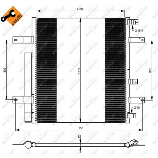 Kondensator passend für MERCEDES TRUCK Atego 98-  - NRF 35925