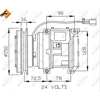 Kompressor passend für KOMATSU PC-/PW-/WA-SERIES - NRF 32243