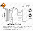 Kompressor, mit PAG Kompressoröl passend für MASSEY FERGUSON TRACTOR 6235-6290 NRF 32274