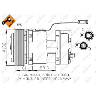 Kompressor passend für VOLVO TRUCK FH 12 97-  - NRF 32753