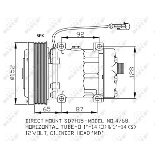 Kompressor passend für CASE IH Magnum 235/260/290 11-13 - NRF 32877