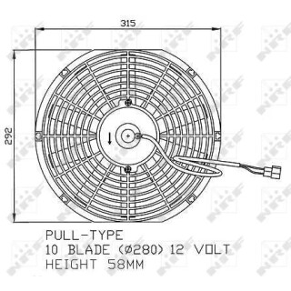 Lüfter UNIVERSAL 12V - NRF 47060