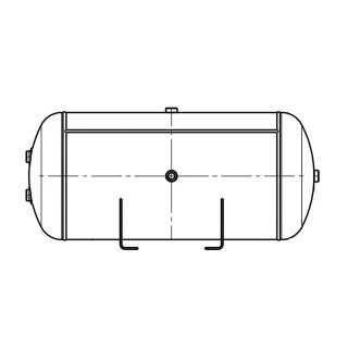 Druckluftbehälter 100L / 396 x 909 / 11 bar Universal