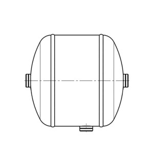 Druckluftbehälter 10L / 246 x 274 / 12,5 bar passend für MAN F90 M90 F2000 L2000 M2000 TGA TGL TGM TGS TGX