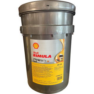 Shell Rimula R6 ME E4 5W-30 20 Liter (LDF-3/VDS-3) Hochleistungs-Dieselmotorenöl für Nutzfahrzeuge