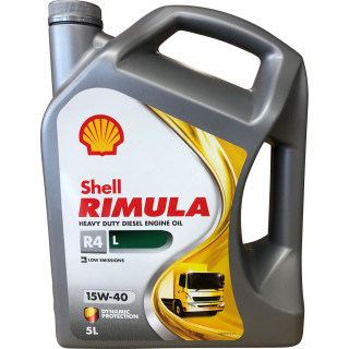 Shell Rimula R4 L 15W-40 5 Liter Motorenöl Low Ash Dieselmotorenöl für Fahrzeuge mit AdBlue