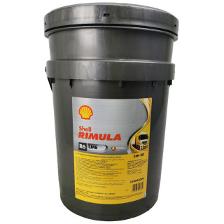 Shell Rimula R6 LME 5W-30 20 Liter (E6/E7/3477) Hochleistungs-Dieselmotorenöl für NFZ