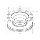 Bremsscheibe Hinterachse passend für Renault Midlum VOLVO FL II