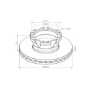 Bremsscheibe HA passend für DAF LF45 LF55