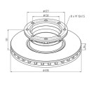 Bremsscheibe Hinterachse passend für Mercedes Benz Atego 3