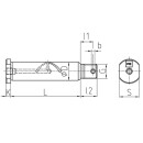 Normalfederbolzen 30 x 170 / M 24x1,5