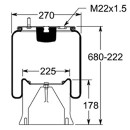 Luftfederbalg Luftanschluss M22 x 1,5