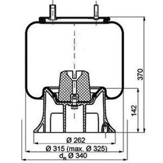 Luftfederbalg Luftanschluss M12 x 1,5 passend für FRUEHAUF