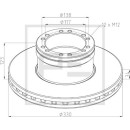Bremsscheibe Ø 330 passend für DAF