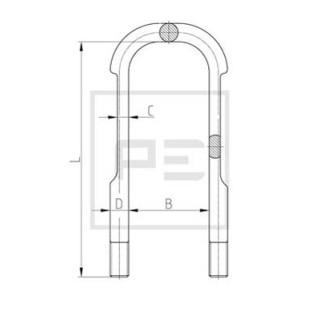 Federbügel M 24x45 105 x 306 passend für SCANIA