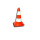 Verkehrsleitkegel Höhe 500 mm rot-weiß