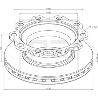 Bremsscheibe Ø 430 passend für KÖGEL