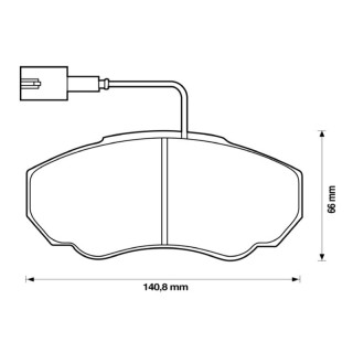 Bremsbelagsatz VA passend für Fiat Ducato / Peugeot Boxer