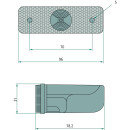 Seitenmarkierungsleuchte Flatpoint Einbau LED 500mm