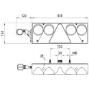 Heckleuchte, Europoint II, links, mit rot - weisser LED -...