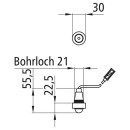 Leuchte Monopoint weiss P+R 500mm