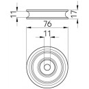 Seilrolle Ø 76 mm - Kunststoff