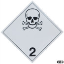 Gefahrzettel Klasse 2.3 Giftige Gase Aluminium Passend...