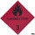 Gefahrzettel Klasse 3 Entzündbare Flüssigkeiten (mit Text) Aluminium Passend für Rahmen G 2101F, 201, 202/0.8