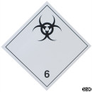 Gefahrzettel Klasse 6.2 Ansteckungsgefährliche Substanzen Aluminium Passend für Rahmen G 2100F doppelseitig