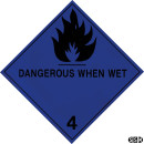 Gefahrzettel Klasse 4.3 Entzündliche Feststoffe (mit...