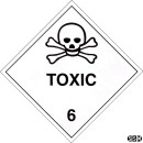 Gefahrzettel Klasse 6.1 Giftig (mit Text) Aluminium...