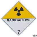 Gefahrzettel Klasse 7 Radioaktiv 1 Aluminium Passend für Rahmen G 20F, 230, 2302/0.8 doppelseitig + Kantenschutz