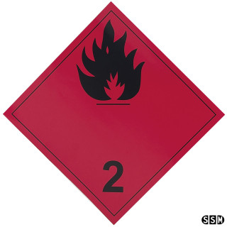 Gefahrzettel Klasse 2.1 Entzündbare Gase Magnetfolie Passend für Rahmen G 2101F, 2301, 2302/0.8
