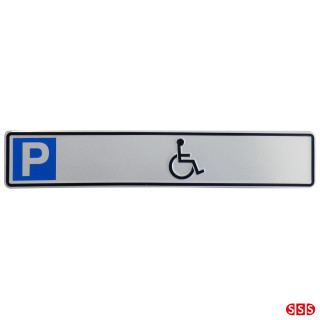 Parkplatzreservierungsschild, Parkplatzschild Symbol Behindertenparkplatz ohne Bohrlöcher passend für Halterungen 88400Z und 88401Z