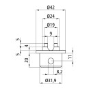 S-Line® Kombizapfen ø 19/24 mm mit Schlitz 9...