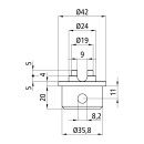 S-Line® Kombizapfen ø 19/24 mm mit Schlitz 9...